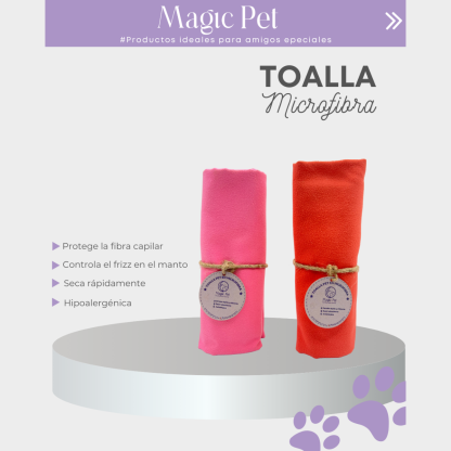 Toallas de baño para perros y gatos en microfriba adsorvente