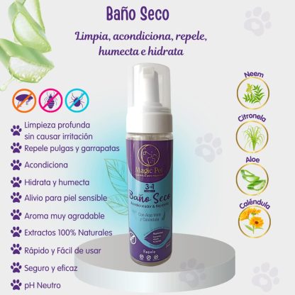Baño Seco Repelente de Pulgas y Garrapatas / 150 ml - Imagen 2