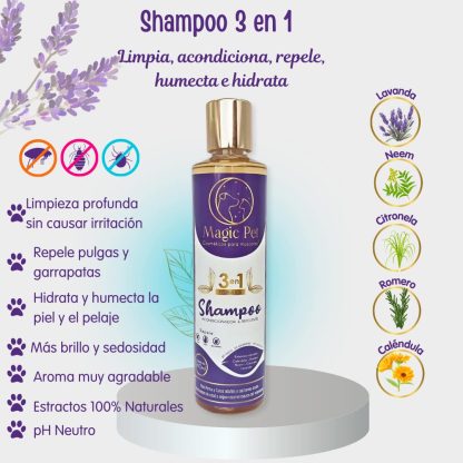 SHAMPOO 3 EN 1 REPELENTE NATURAL / 240 ml - Imagen 2
